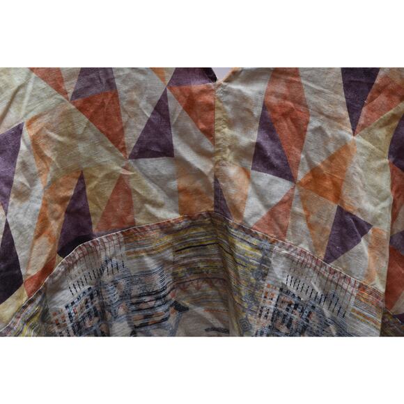 Eclectia Patchwork Linen Tunic Dress – Size M – Natural Fabrics - Picture 3 of 5